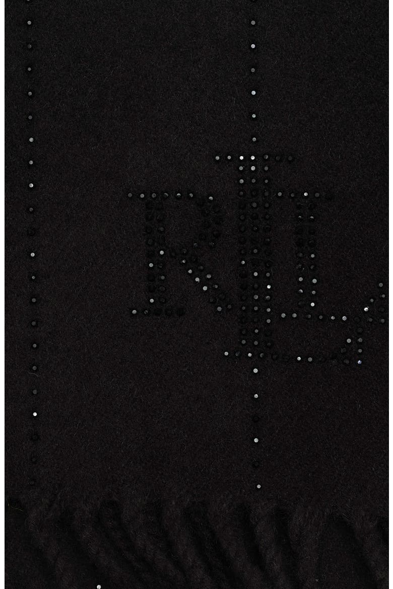 Shine Pinstripe Scarf, Alternate, color, Black