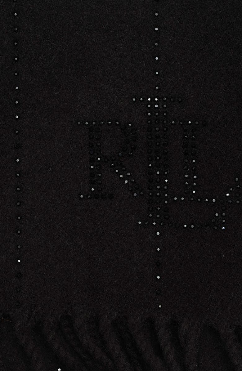 Lauren Ralph Lauren Shine Pinstripe Scarf, Alternate, color, Black