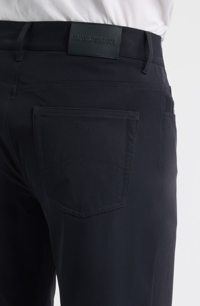Emporio Armani Techno Five-Pocket Straight Leg Stretch Twill Pants, Alternate, color, Solid Blue Navy