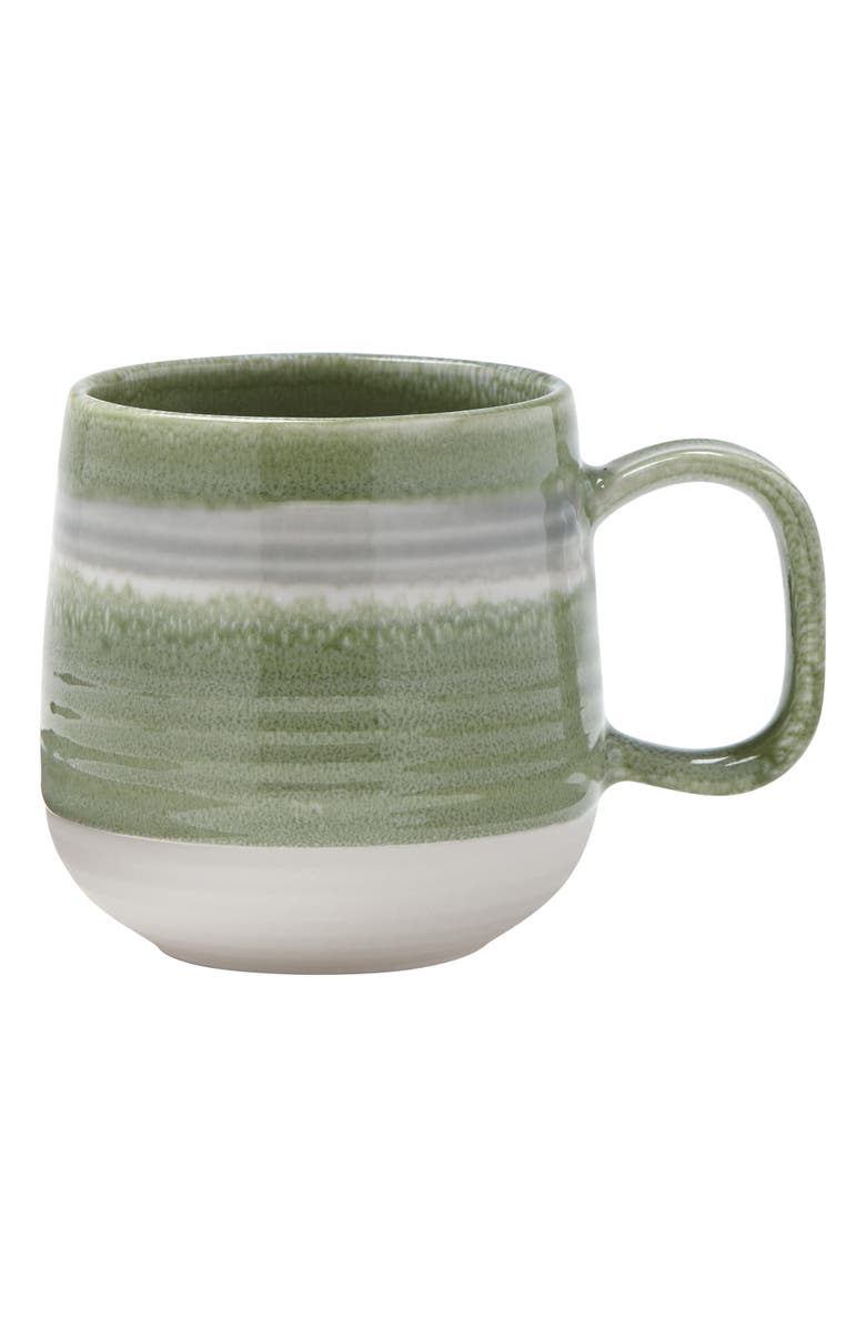 tag Glen Ribbed Reactive Glaze Mug Green Multi Dishwasher Safe, Main, color, Green