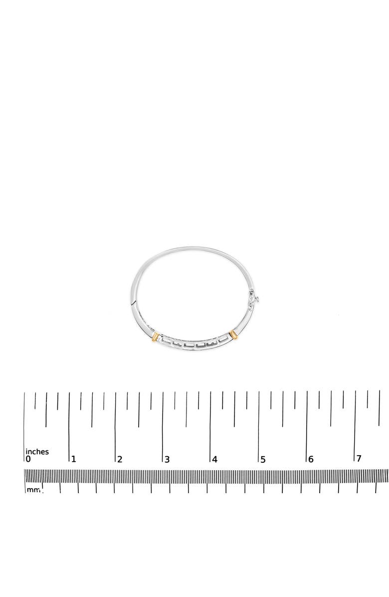 Haus of Brilliance 14K Two-Toned Gold Princess Cut Diamond Fashion Bangle, Alternate, color, Yellow