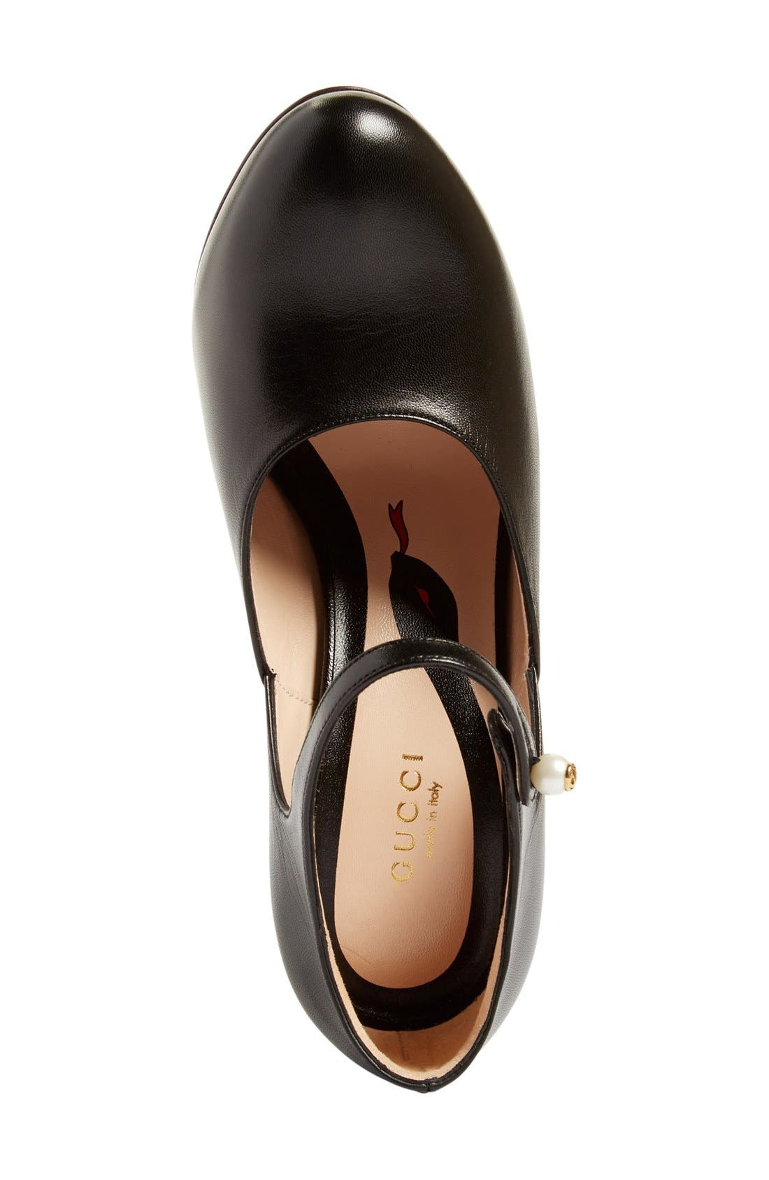 Gucci 'Lesley' Ankle Strap Pump, Alternate, color, 