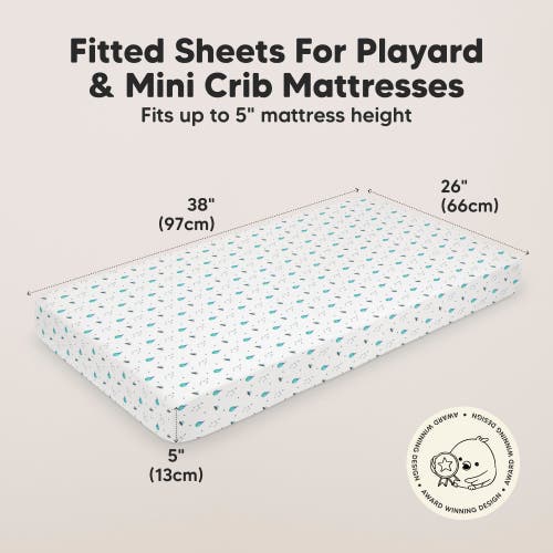 Keababies Soothe Fitted Mini Crib Sheet In Space Quest