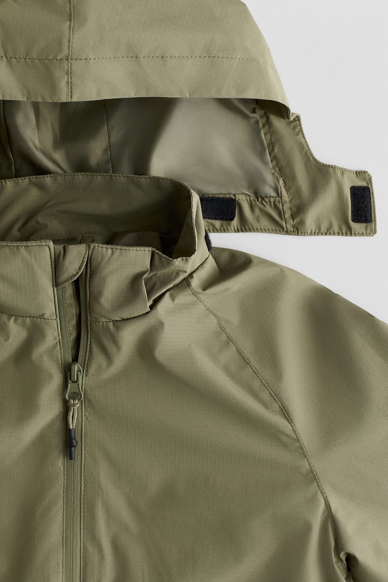 Water-repellent Shell Jacket, Alternate, color, Khaki green