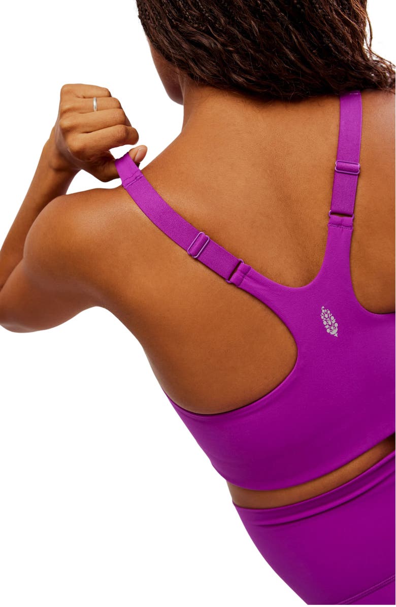 Free People x Hatch Never Better Square Neck Maternity Sports Bra, Alternate, color, Fluorenscent Berry