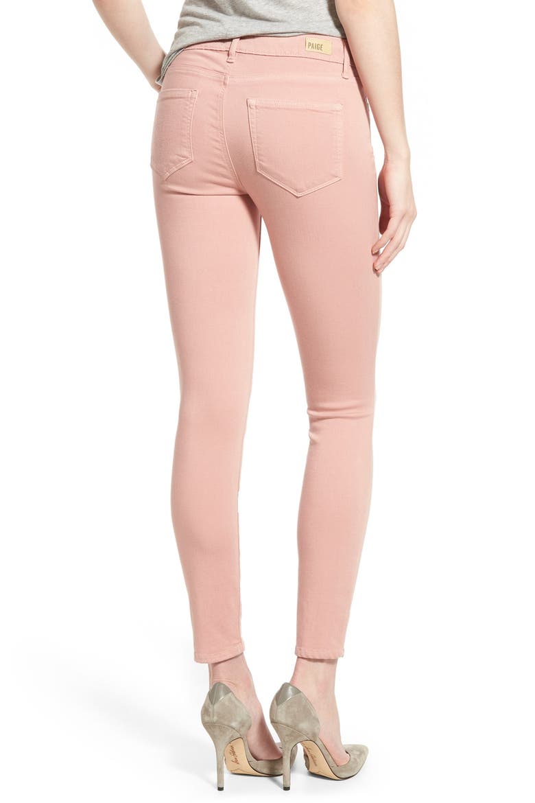 Denim 'Transcend - Verdugo' Ankle Ultra Skinny Jeans, Alternate, color, SOFT PINK