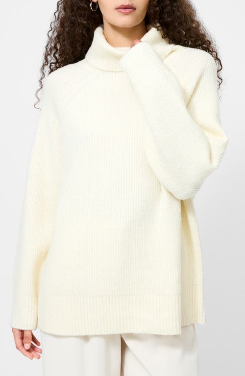 French Connection Emilia Oversize Turtleneck Sweater In White