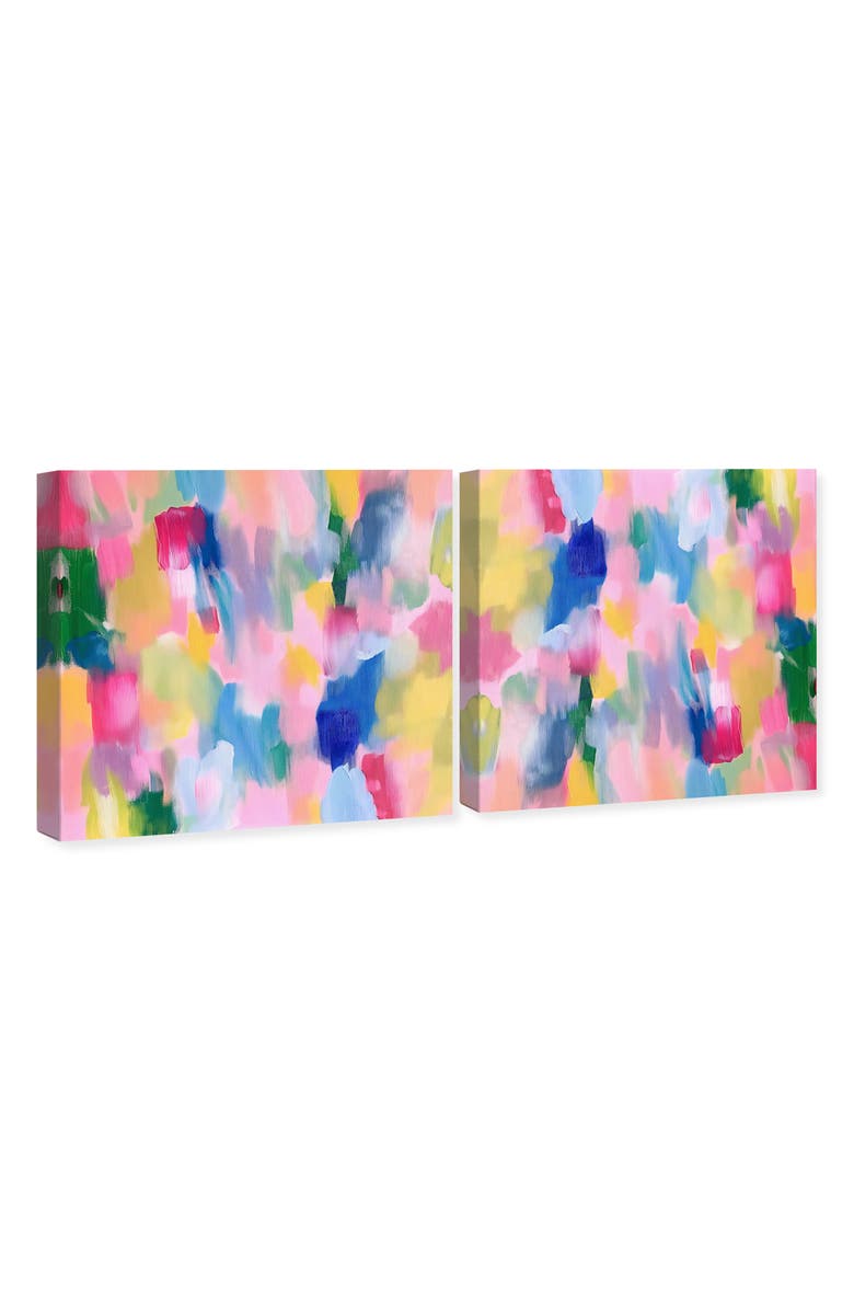Wynwood Studio Set of 2 Colorful Rhythm Canvas Wall Art, Alternate, color, Blue