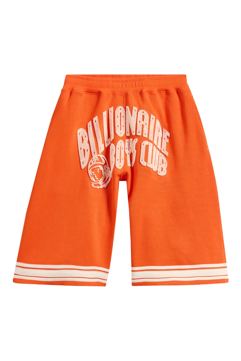 Curve Logo Cotton Shorts, Alternate, color, TANGERINE LILY
