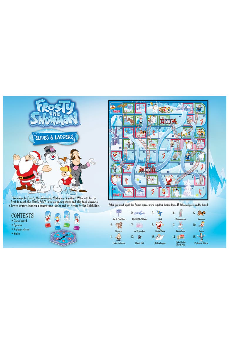 Frosty the Snowman Slides & Ladders Board Game - Christmas Family Fun, Alternate, color, Multicolor