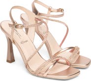 NeroGiardini Crystal Studded Ankle Strap Sandal