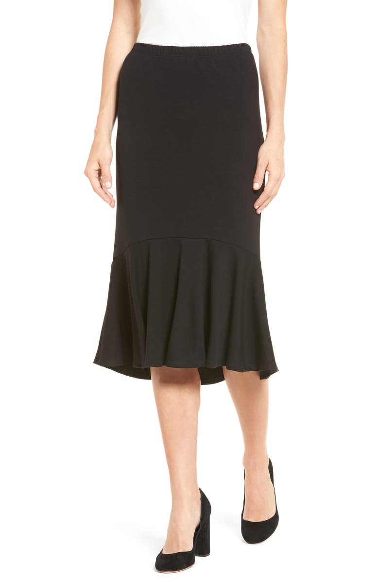 Halogen<sup>®</sup> Ruffle Hem Knit Skirt, Main, color, 