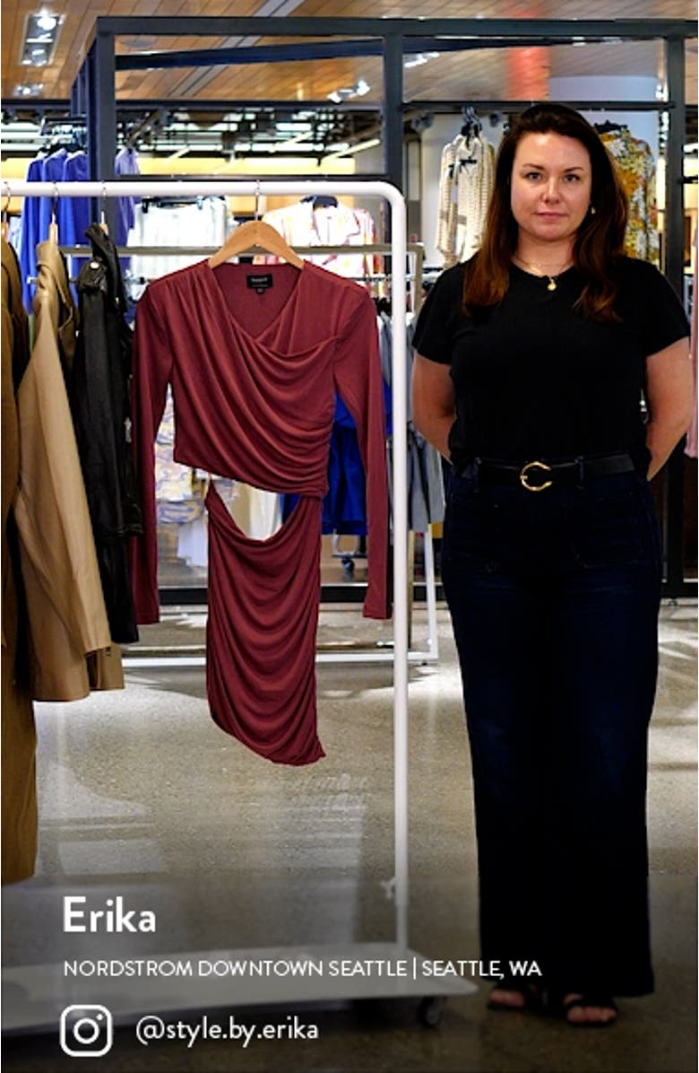 Rosa Ruched Cutout Long Sleeve Minidress, sales video thumbnail