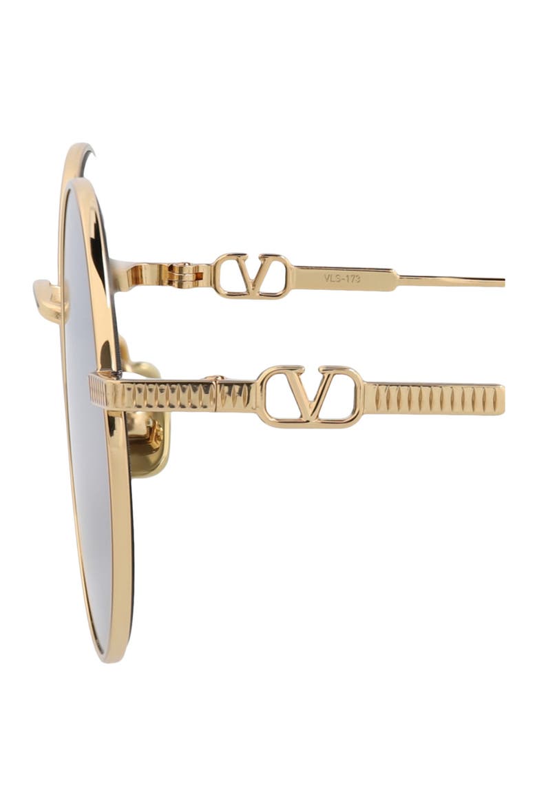 48mm Round Sunglasses, Alternate, color, GOLD GOLD SILVER