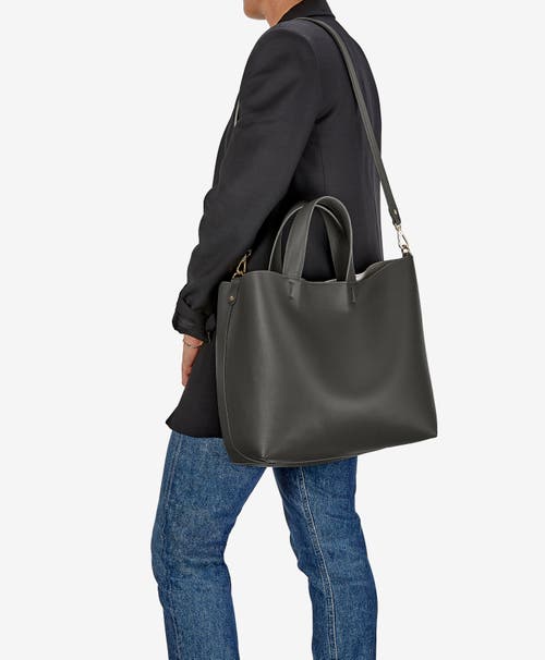 Gigi New York Austin Leather Tote Bag In Graphite