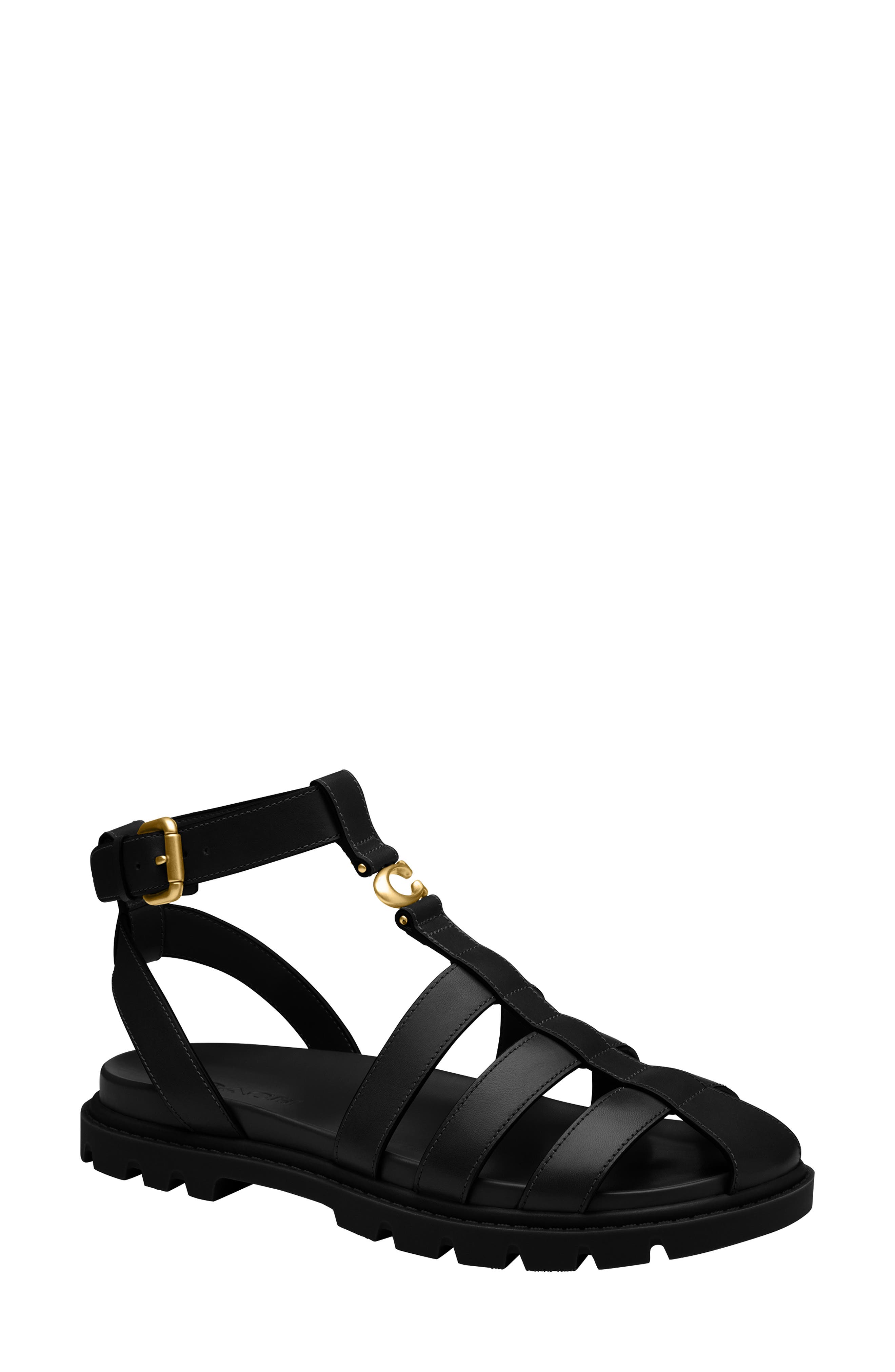 COACH Fisherman Ankle Strap Sandal, Main, color, 
