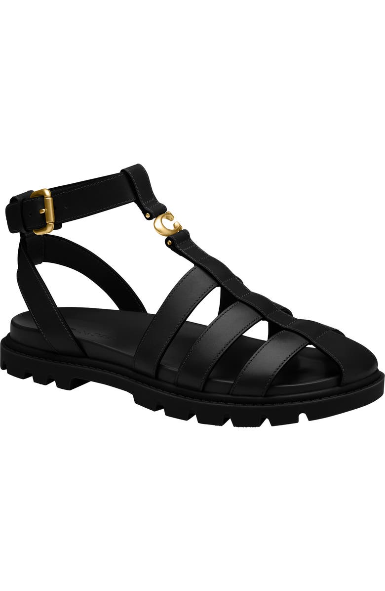 COACH Fisherman Ankle Strap Sandal, Main, color,