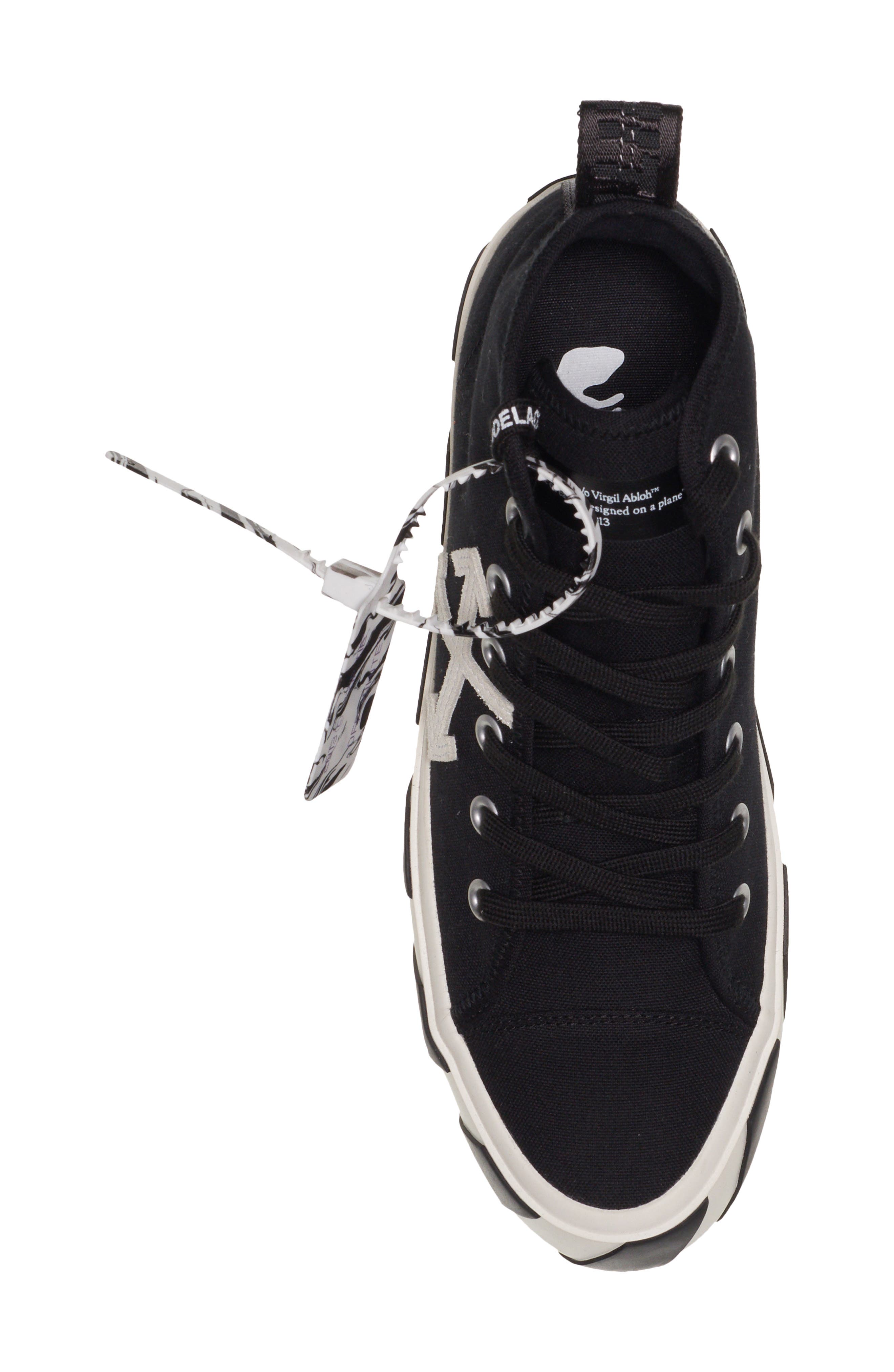 Off-White Canvas Mid Top Sneaker, Alternate, color, 