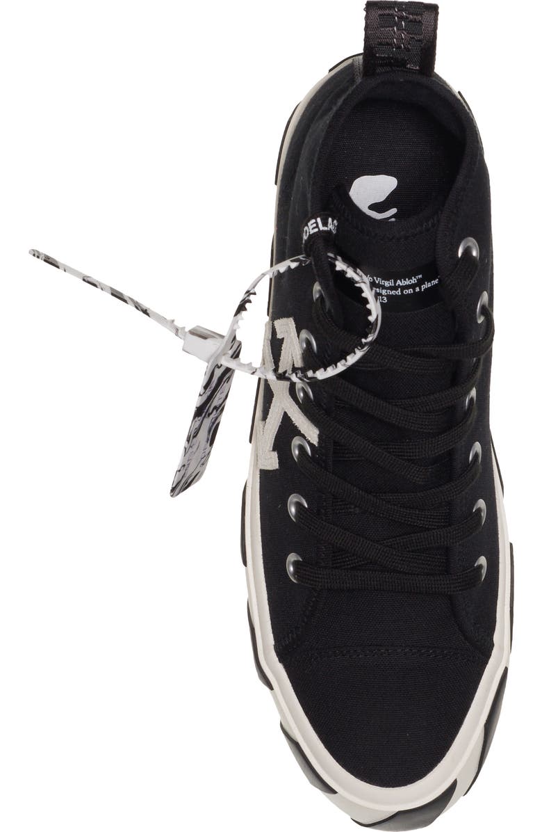 Off-White Canvas Mid Top Sneaker, Alternate, color,