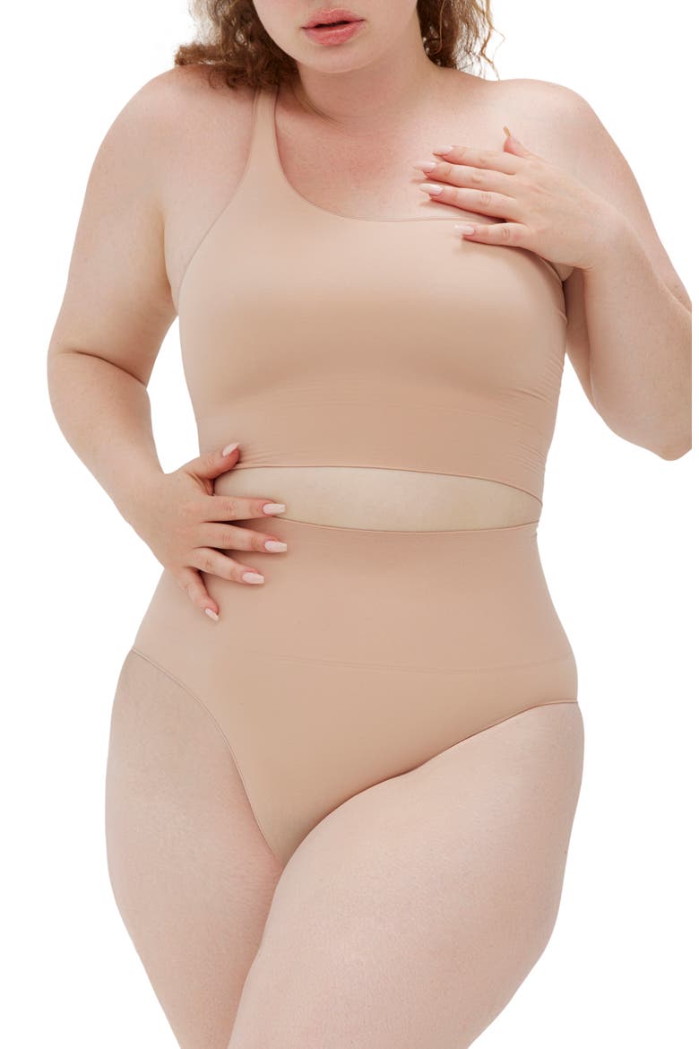 Seamless Sculpt High-Waisted Panties, Alternate, color, Nude