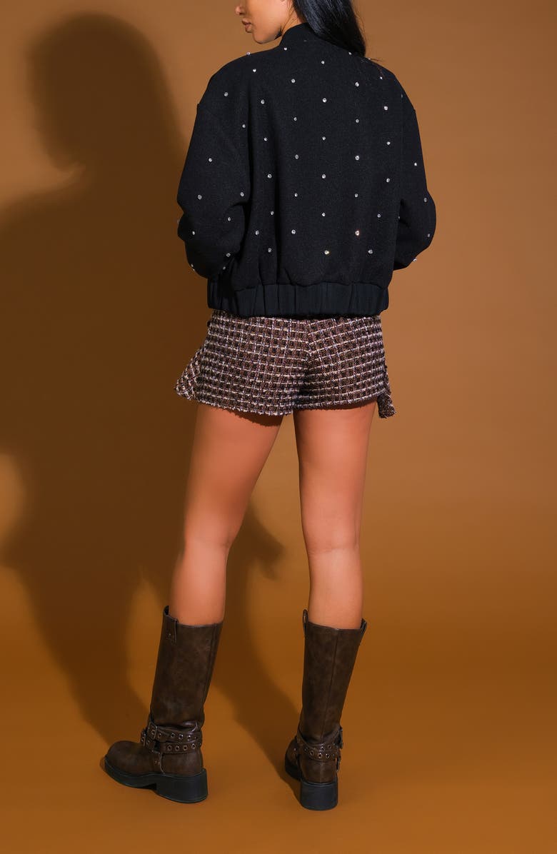 FLYING TOMATO Rhinestone Bomber Jacket, Alternate, color,