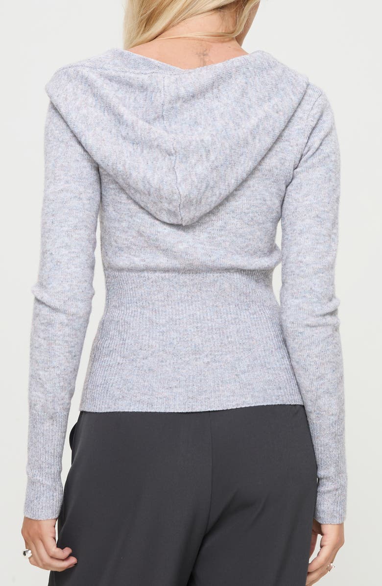 Princess Polly Elingford Zip Hoodie Cardigan, Alternate, color, Lilac Marle