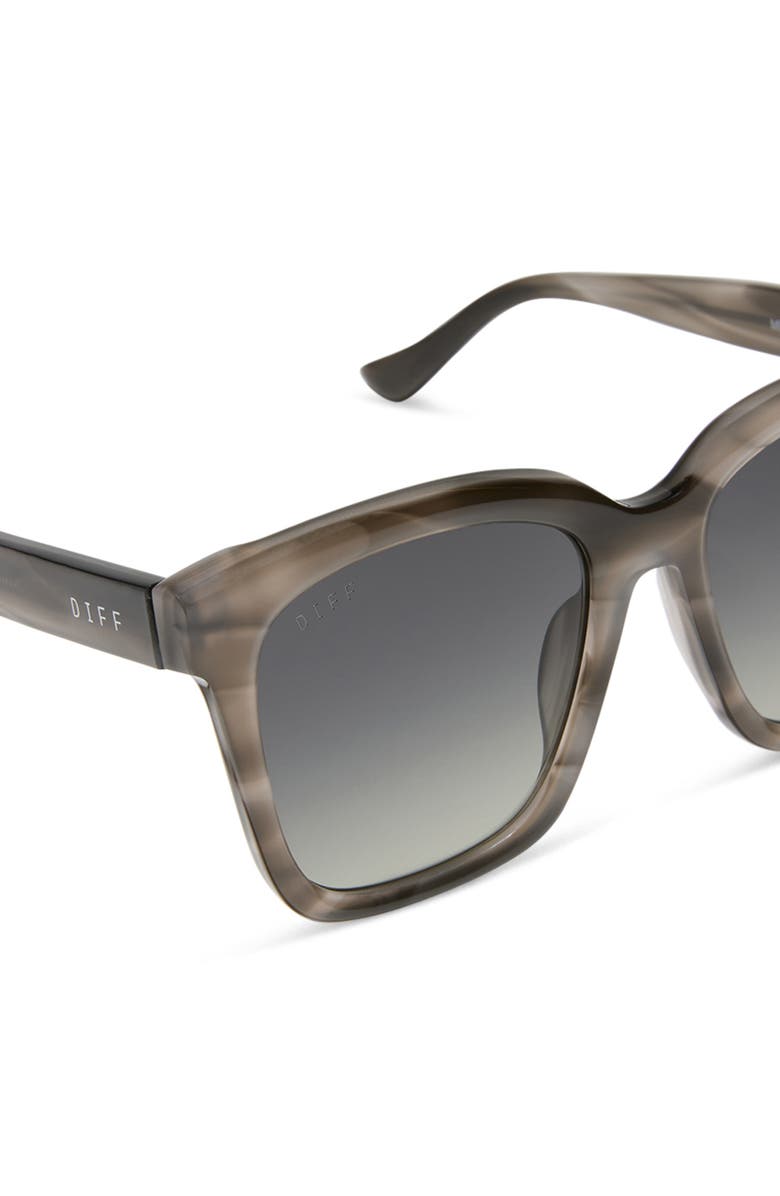 DIFF Meredith 54mm Square Sunglasses, Alternate, color, Smoke Marble / Grey Gradient