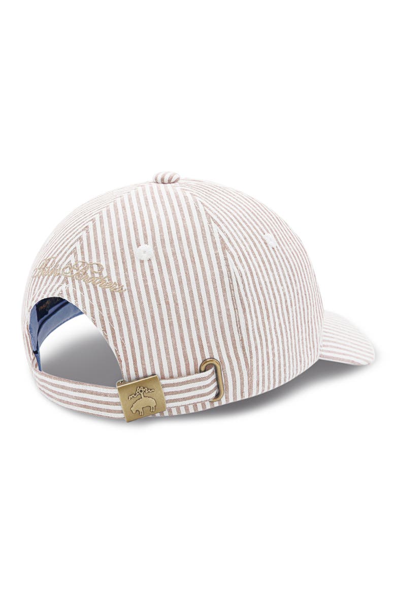 Stripe Seersucker Baseball Cap, Alternate, color, CAMEL
