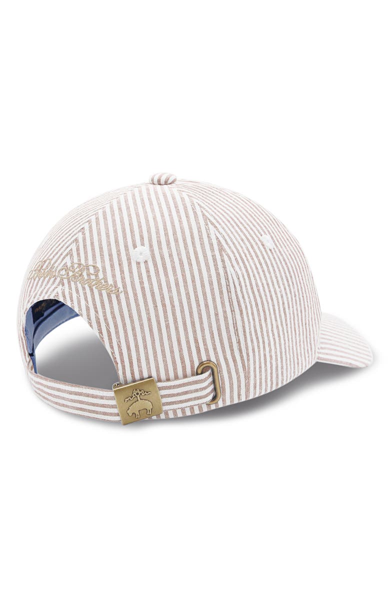 Brooks Brothers Stripe Seersucker Baseball Cap, Alternate, color, Camel