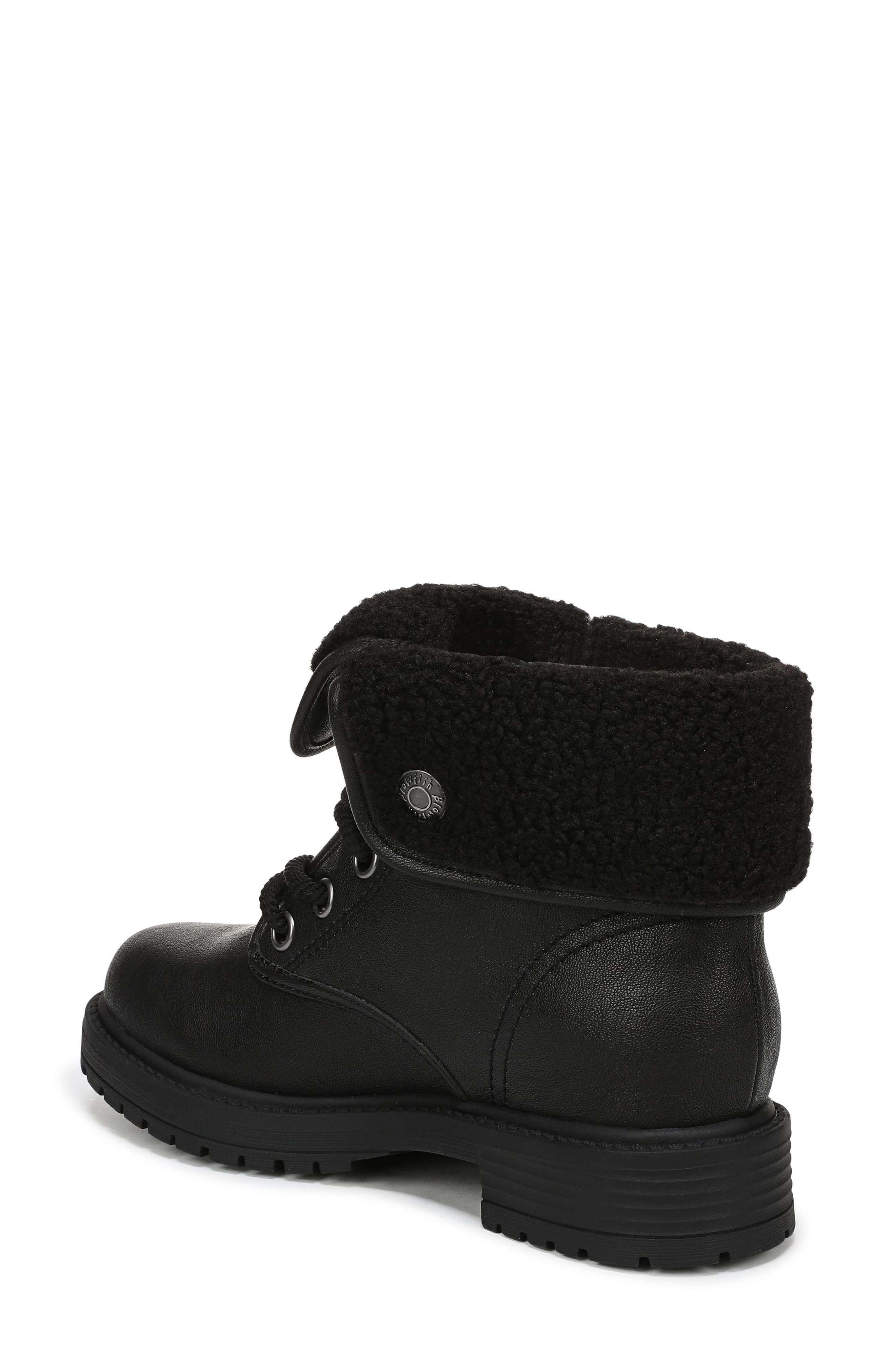 Andy Cozy Faux Shearling Lined Boot, Alternate, color, BLACK FAUX LEATHER/ SHEARLING