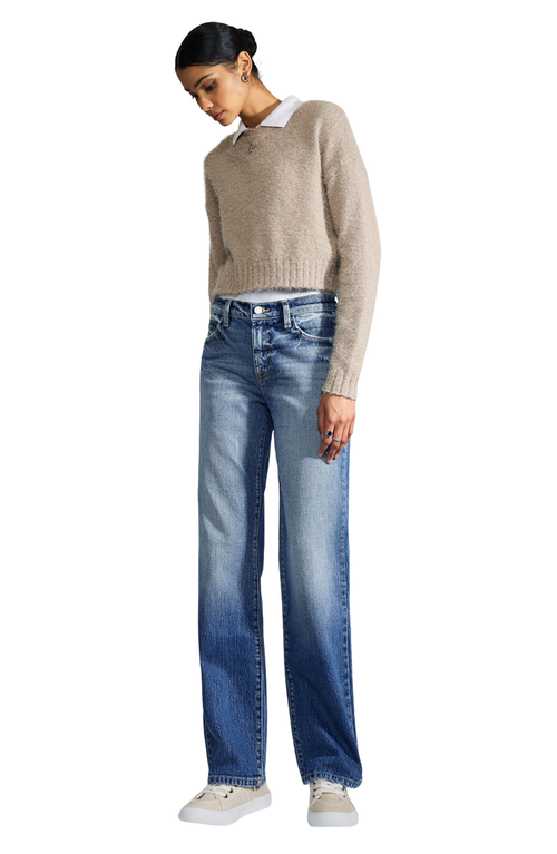 Kancan Premier Julie Premier High Rise Straight Jeans In Medium Wash