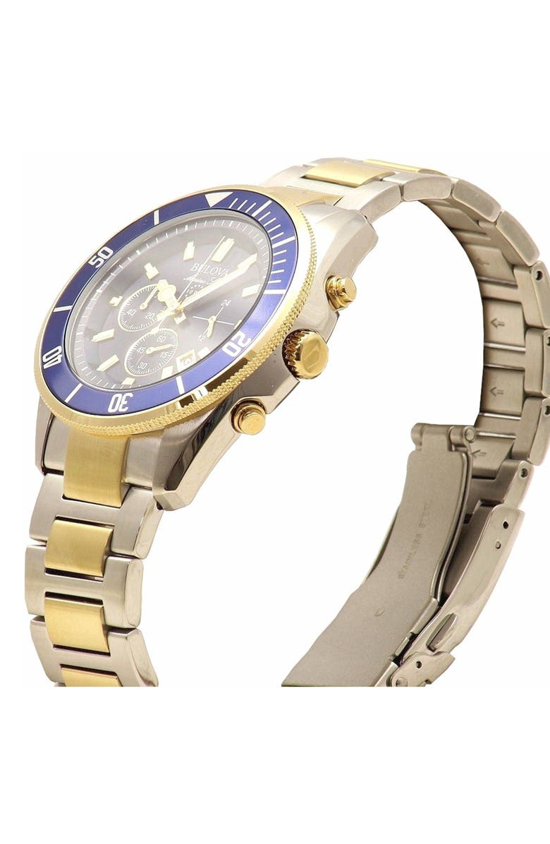 BULOVA Marine Star Two-Tone Stainless Steel Bracelet Watch, 43mm, Alternate, color, Two-Tone