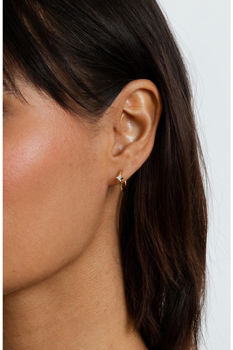 Kierza Huggie Hoop Earrings, Alternate, color, GOLD