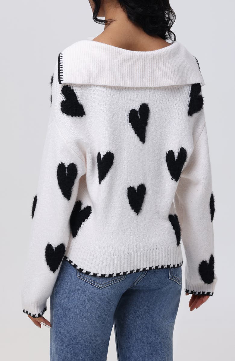 525 Amor Intarsia Heart Sweater, Alternate, color, 