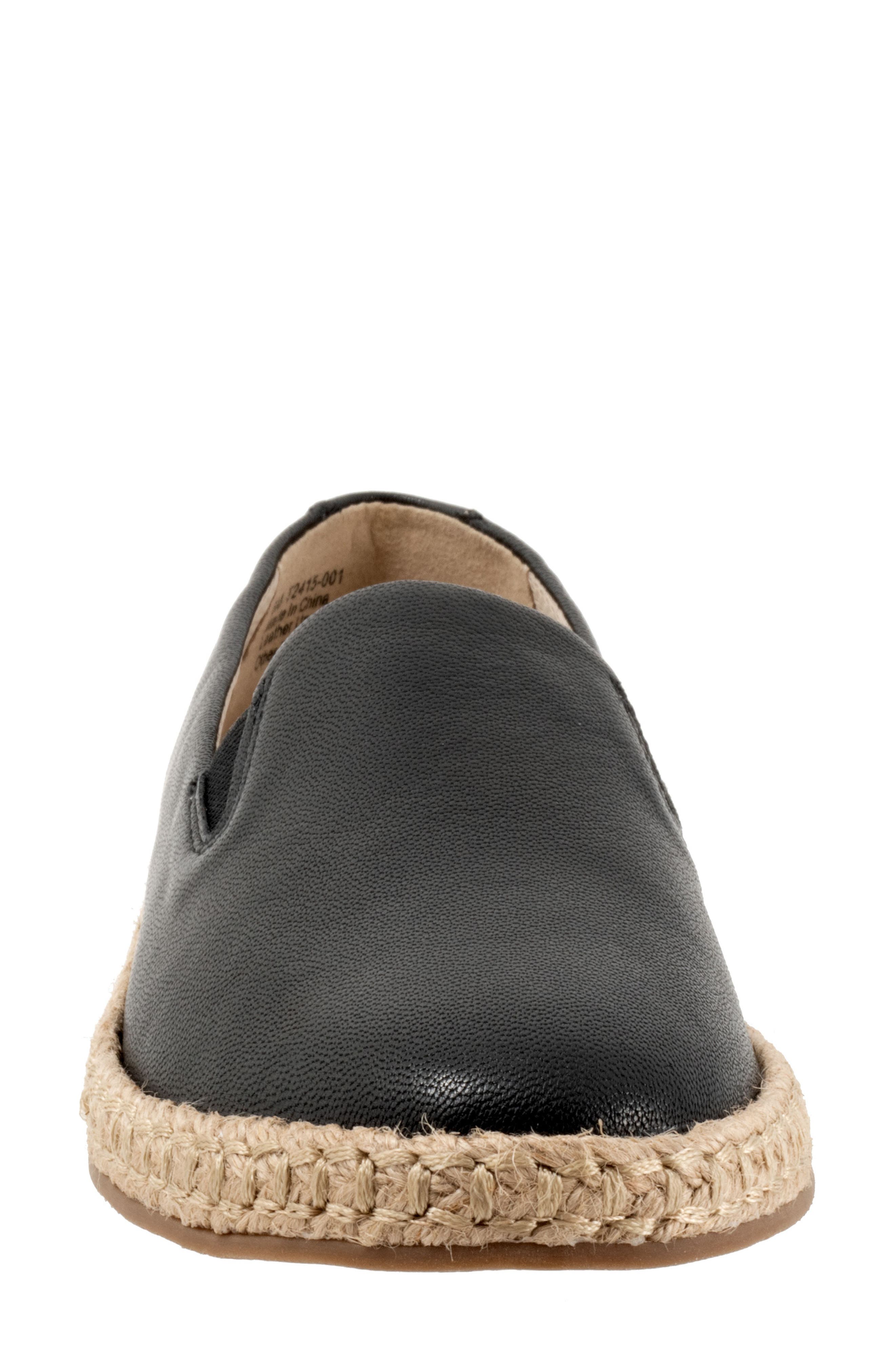 Trotters Poppy Espadrille Flat, Alternate, color, Black