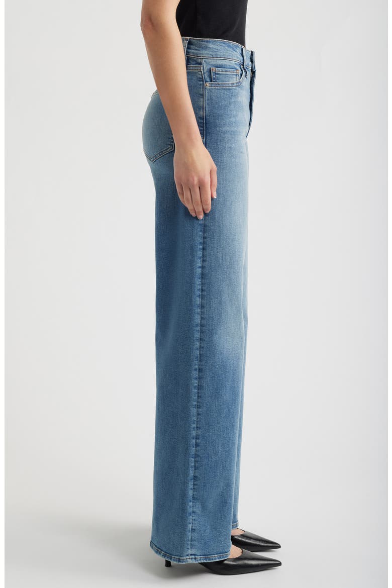 Long Le Slim Palazzo High Waist Wide Leg Jeans, Alternate, color, GOSSAMER