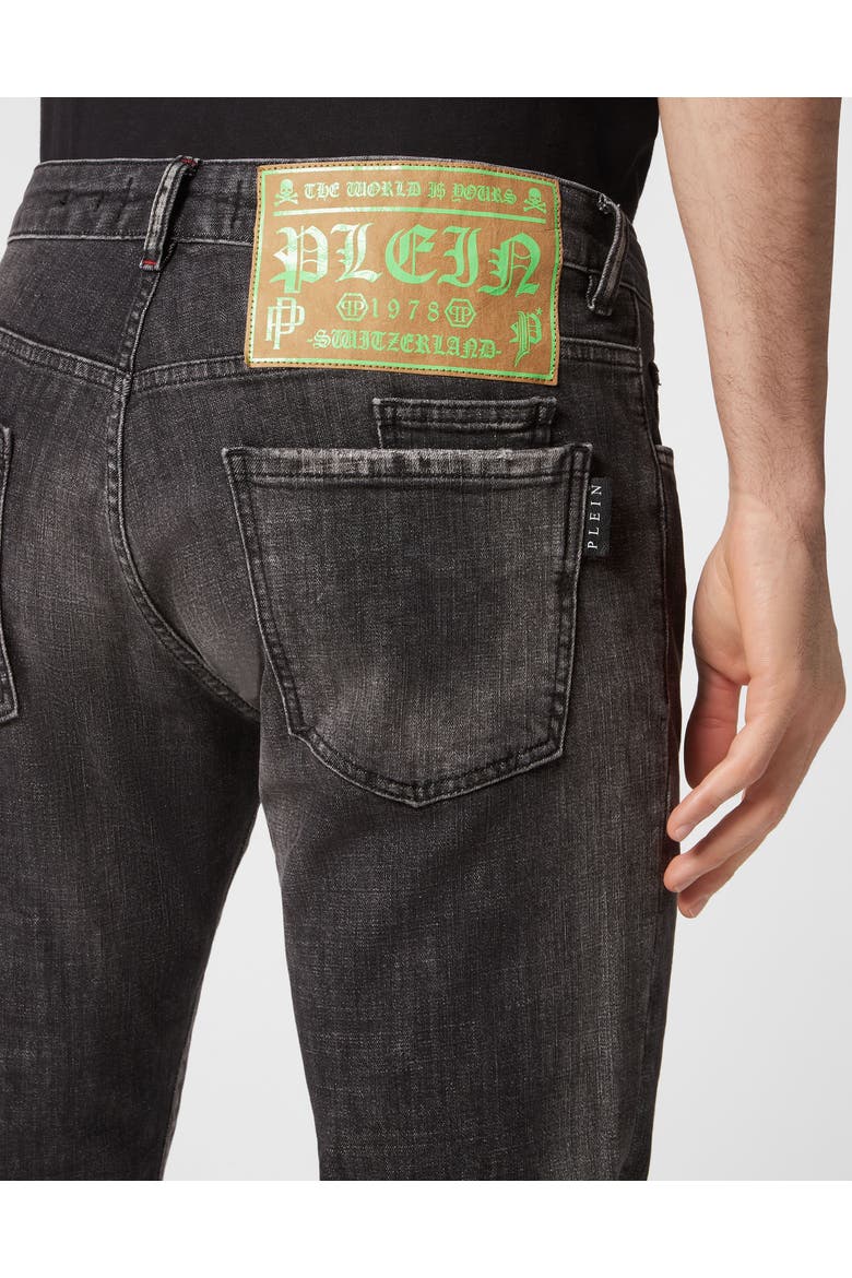 Denim Trousers Super Straight Cut Skull&Amp;Bones Men, Alternate, color, FullMetal