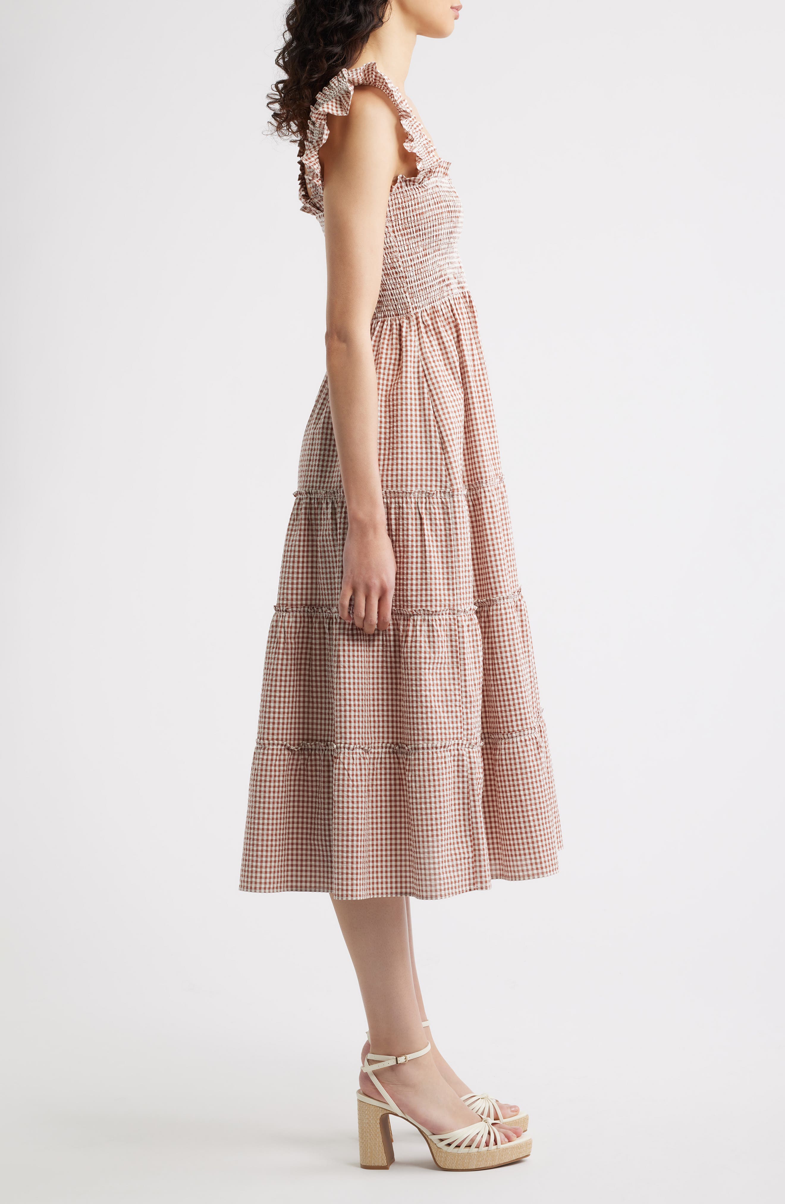 Hill House Home The Ellie Smocked Waist Midi Dress (Women) | Nordstrom