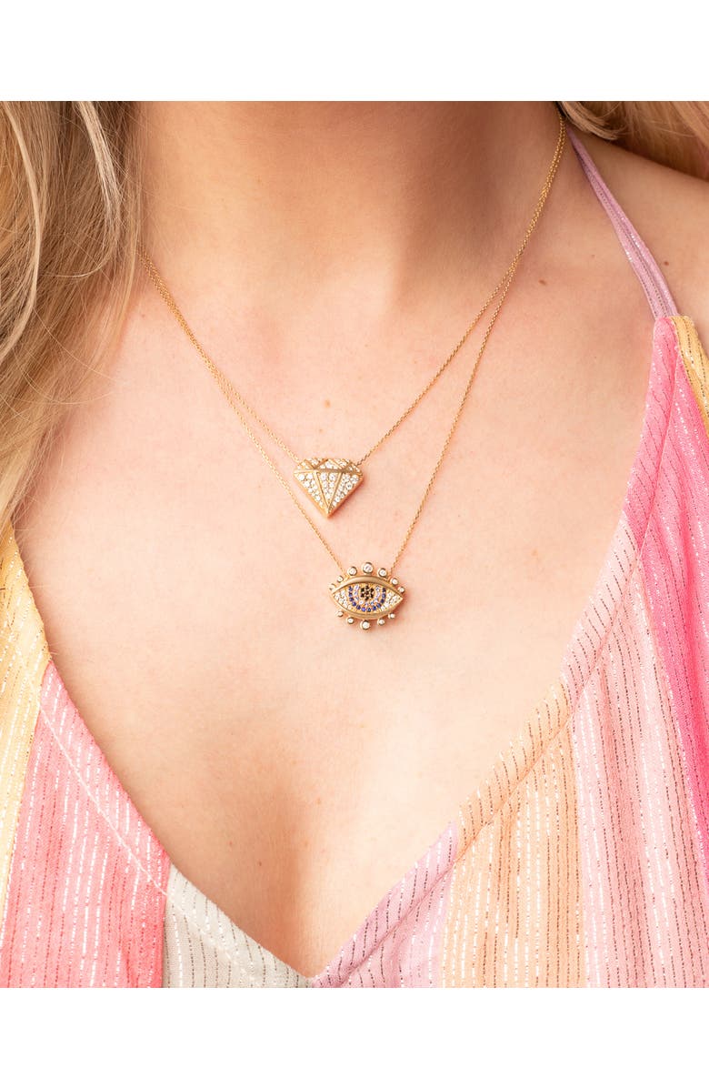 Campbell + Charlotte Juju Diamond Charm Necklace, Alternate, color, Diamond- Gold