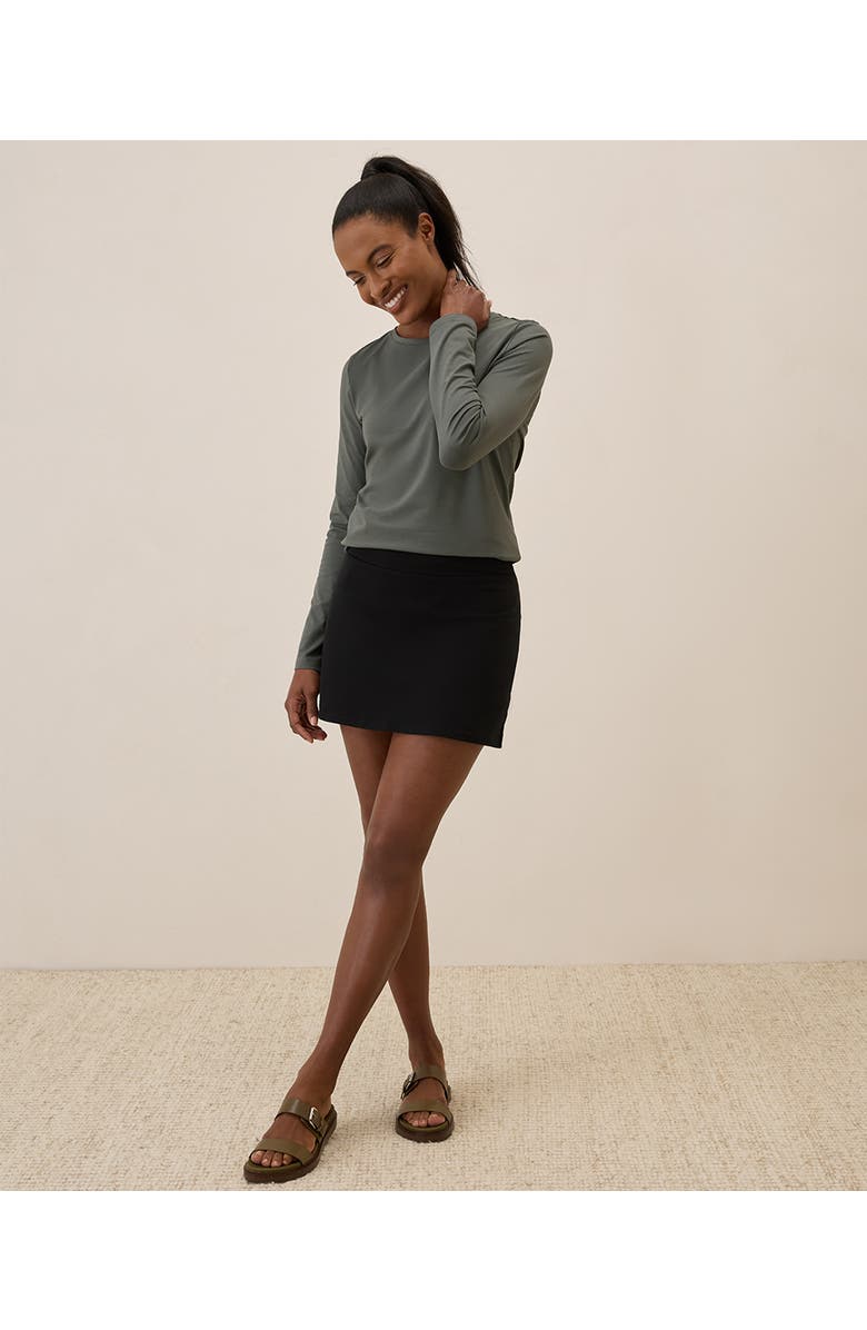 Pact Luxe Stretch Jersey Slim Long Sleeve Tee, Alternate, color, Castor Grey