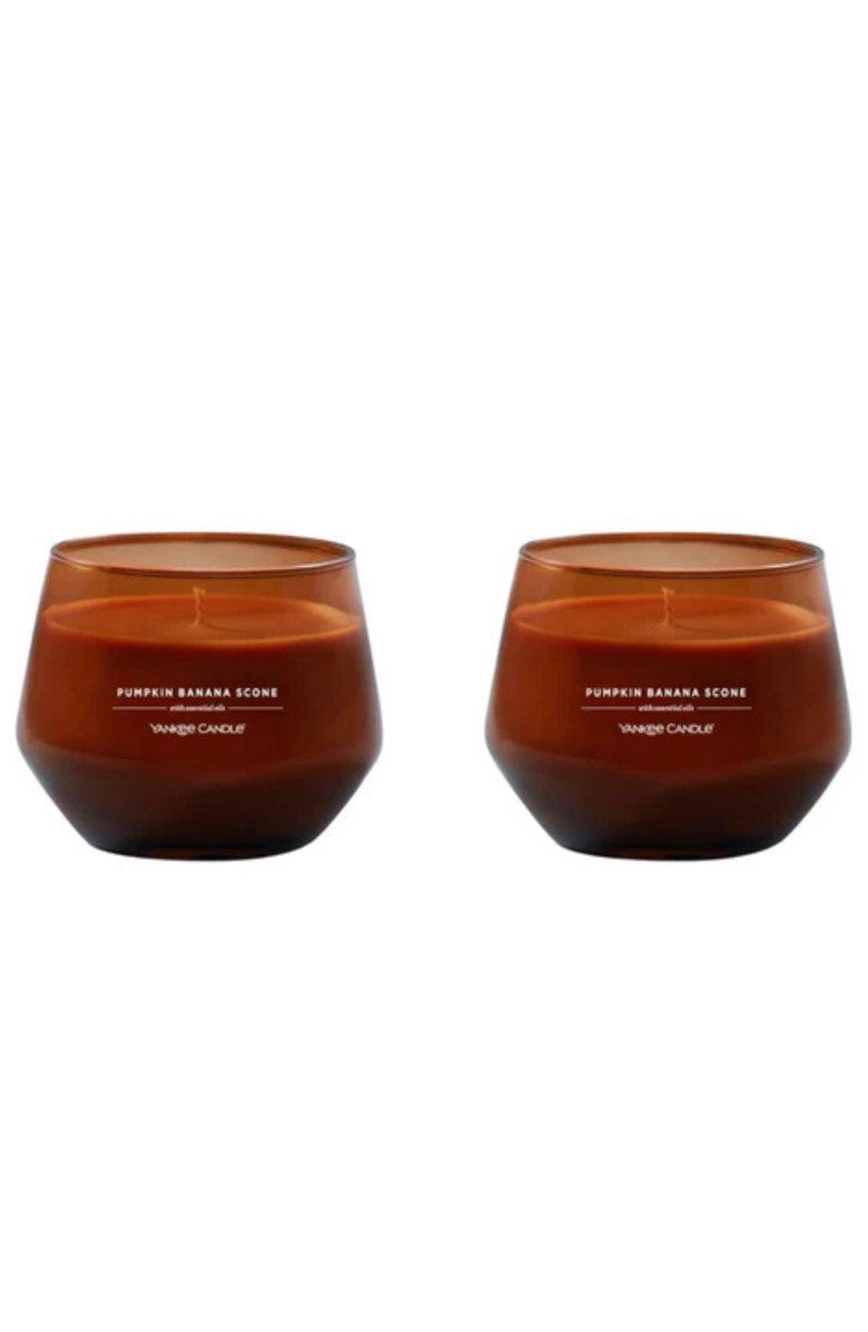 YANKEE CANDLE Pumpkin Banana Scone Studio Candle with Essential Oils, Set of 2, Main, color, Dark Orange
