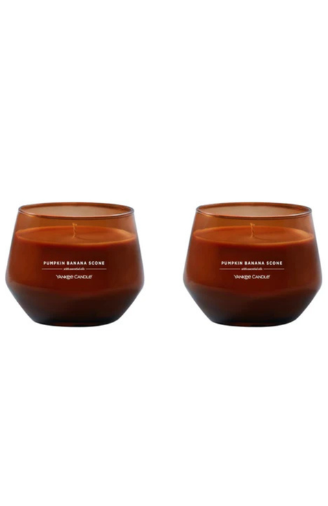 Pumpkin Banana Scone Studio Candle with Essential Oils, Set of 2