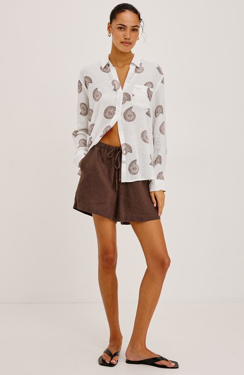 Rails Charli Seashell Print Button-Up Shirt, Alternate, color, 
