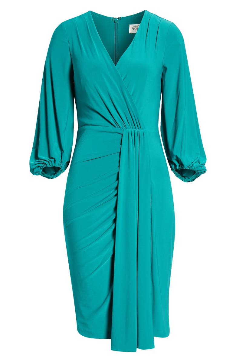 Eliza J Wrap Look Long Sleeve Dress, Alternate, color,