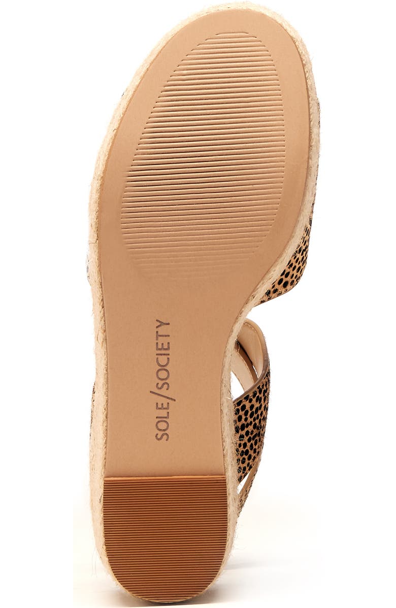 Sole Society Adlynda Genuine Calf Hair Espadrille Platform Sandal, Alternate, color,