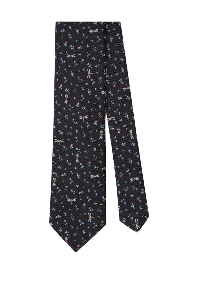 Robert Talbott Robert Dragonfly Ditsy Floral Best of Class Necktie, Main, color, Navy