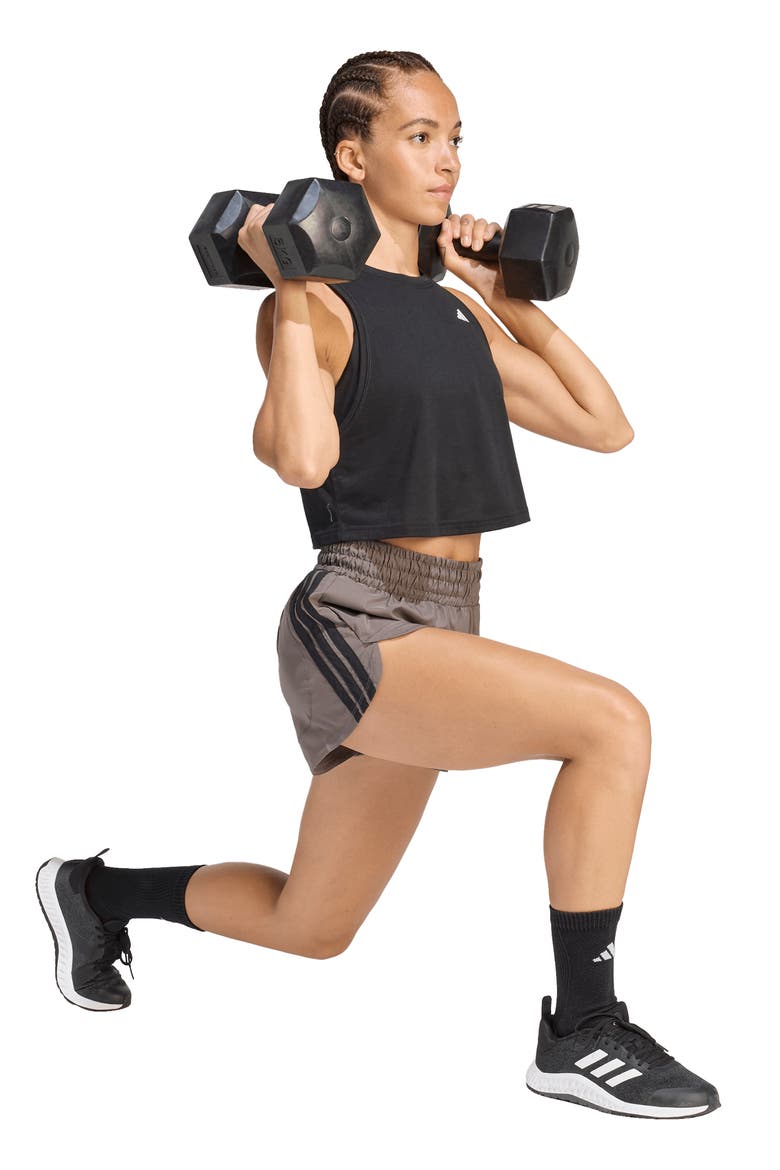 Pacer High Waist Training Shorts, Alternate, color, CHARCOAL/BLACK
