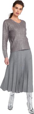 ELLE Collection Pleated Sweater Skirt