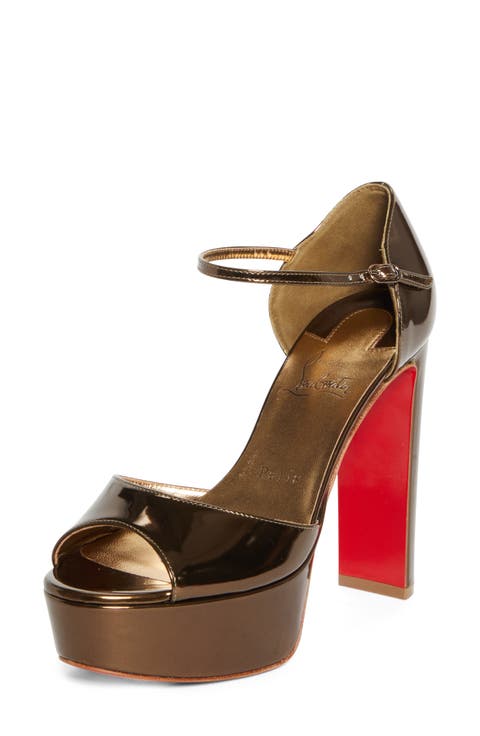 Sandaloo Metallic Peep-Toe Sandal (Women)