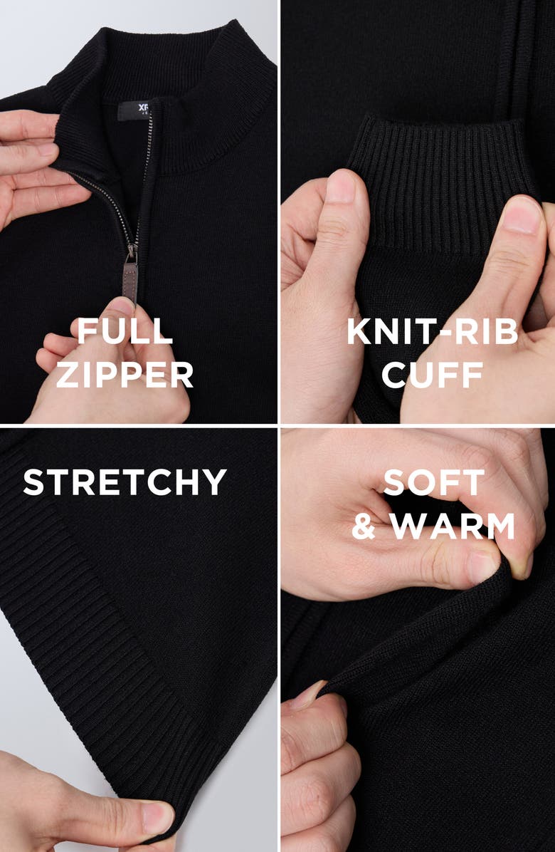 XRAY Kids' Full Zip Cardigan Sweater, Alternate, color, Black